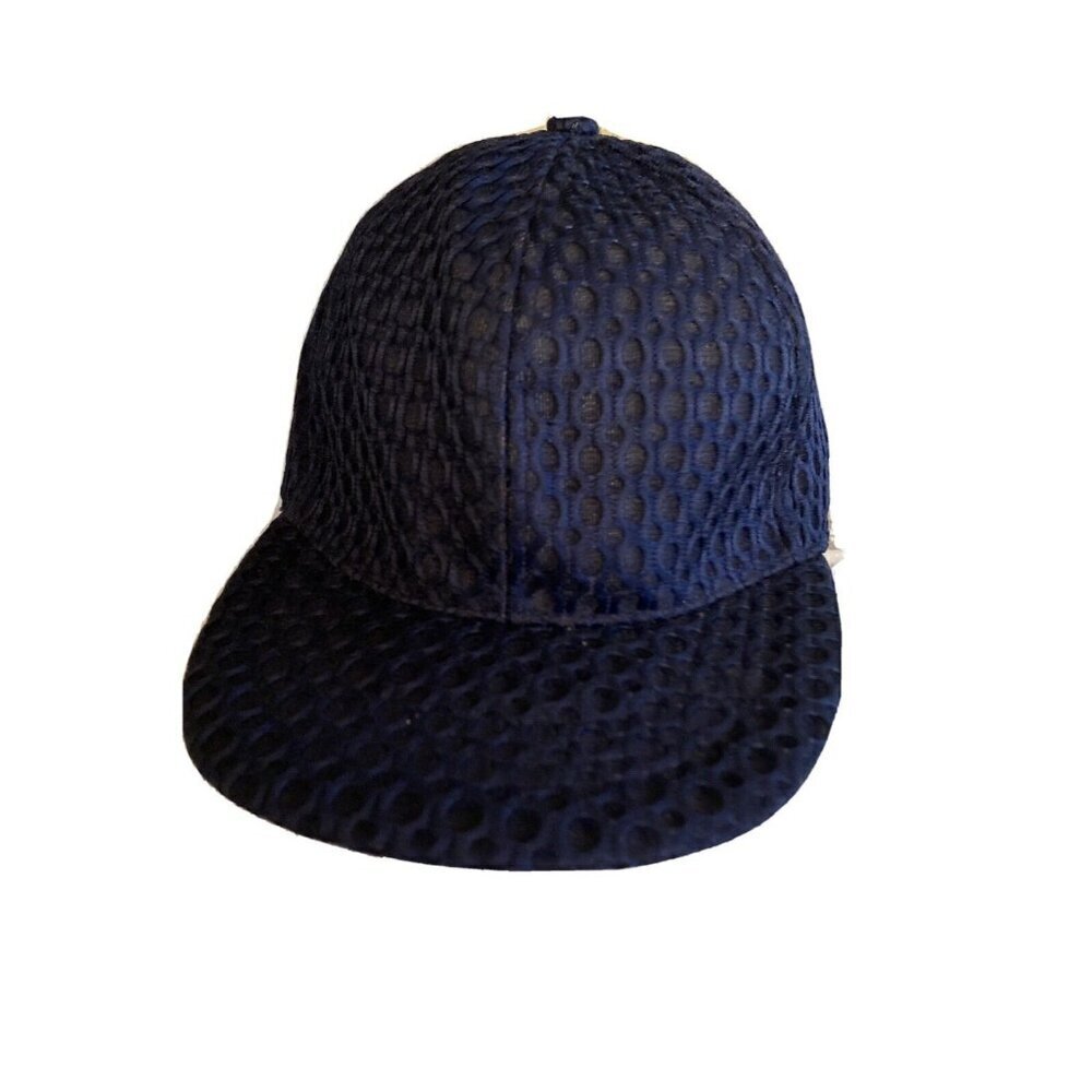 Pit Bull Baseball Cap Navy Blue‎ Mesh Overlay Flat Fitted XL Hat Streetwear
